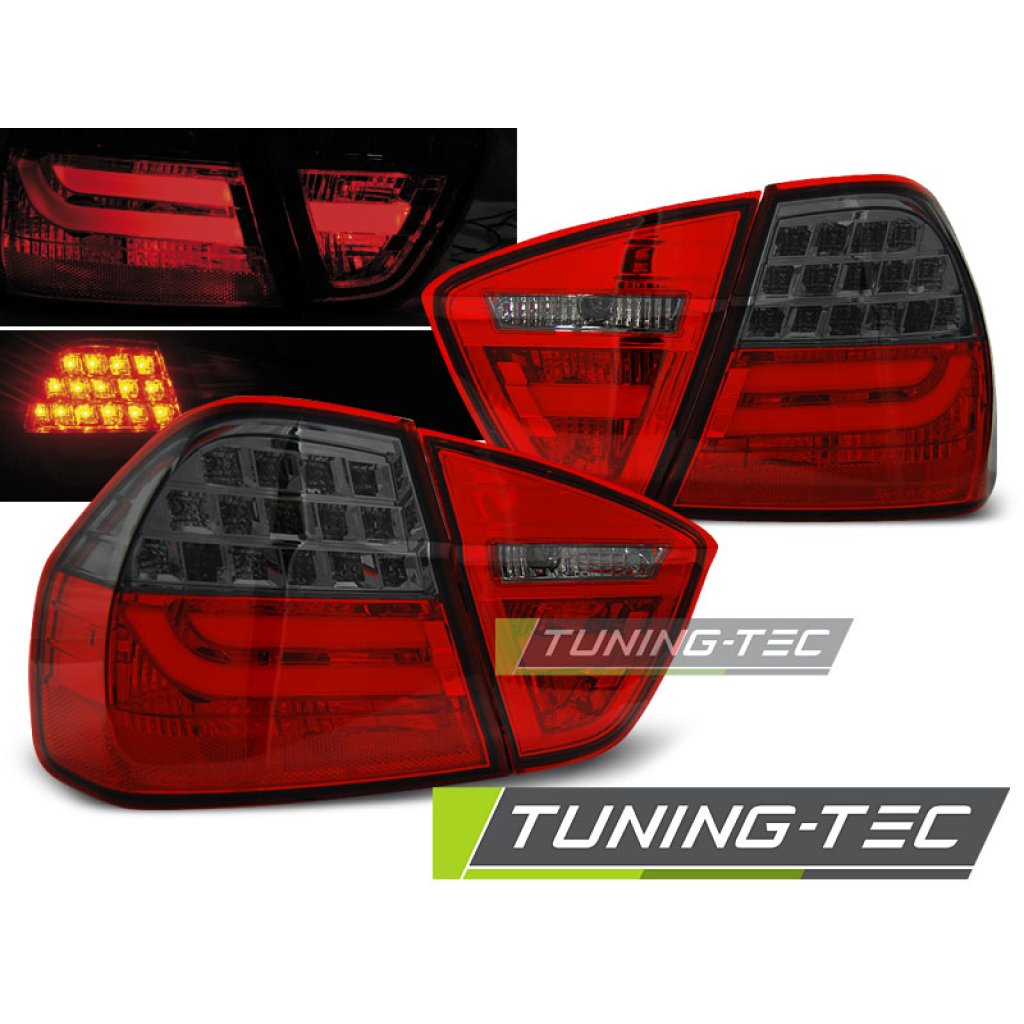 Zadní světla LED BAR BMW E90 05-08 červená/kouřová