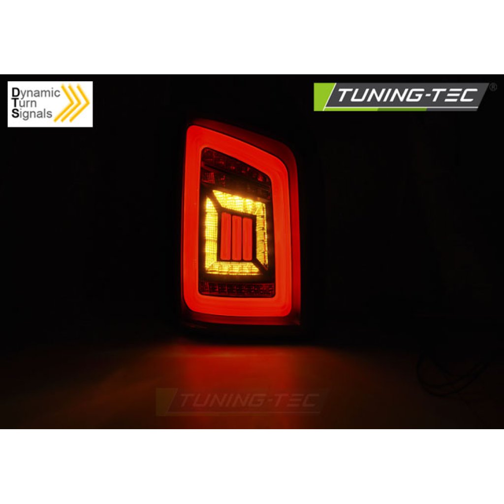 Zadní světla LED BAR DTS VW T5 03-15 2-dílné dveře černá/červená/kouřová