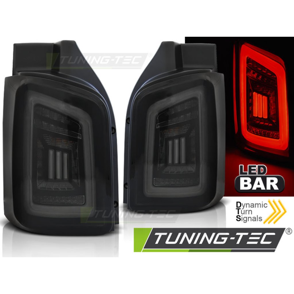 Zadní světla LED BAR DTS VW T5 03-15 2-dílné dveře černá/kouřová