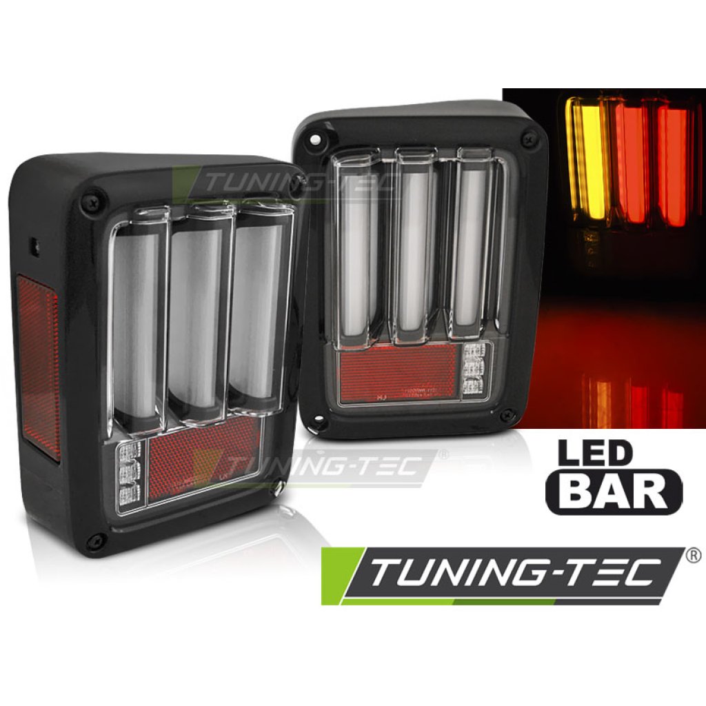 Zadní světla LED BAR Jeep Wrangler JK 07-18 černá