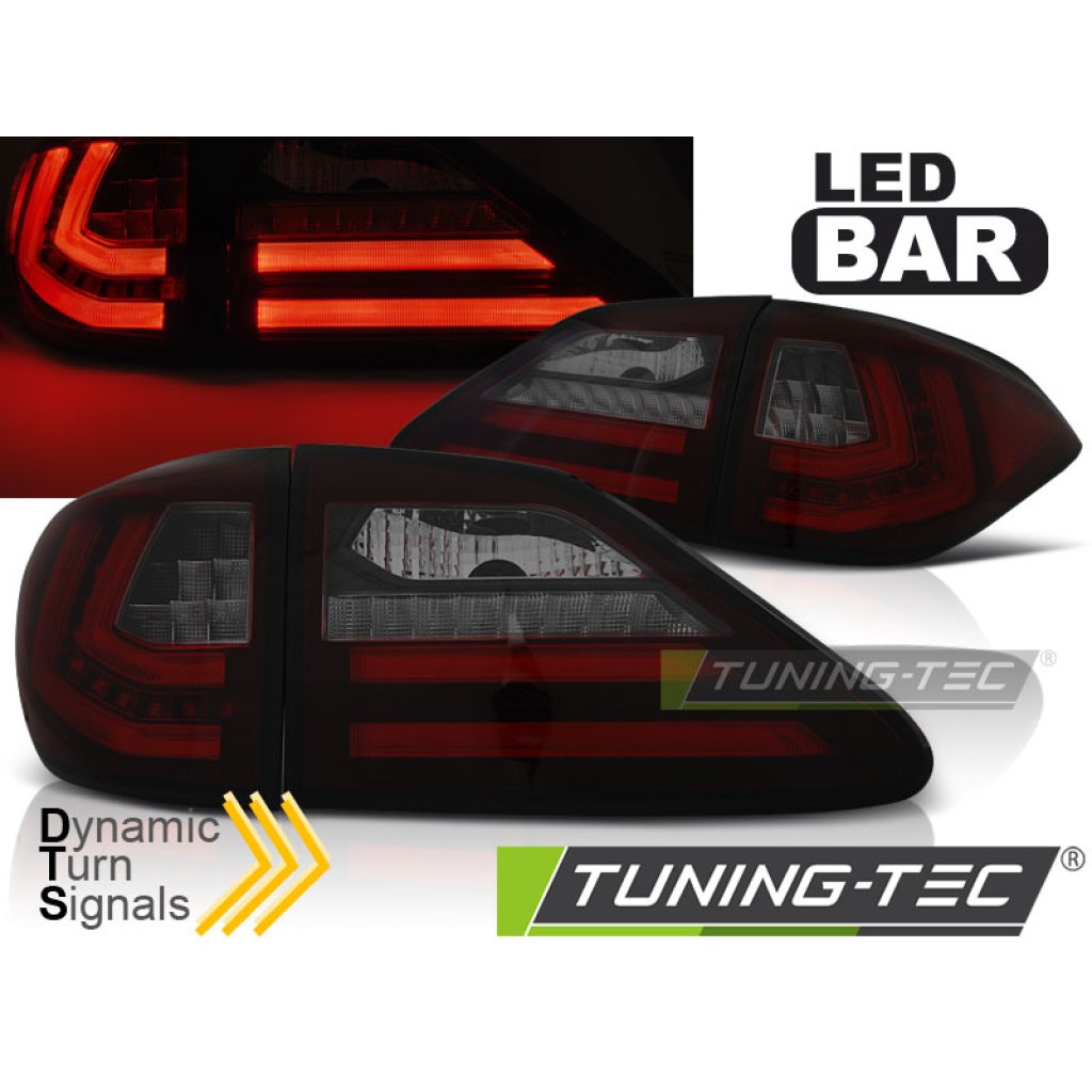 Zadní světla LED BAR Lexus RX III 350 09-12 červená/kouřová LED SQL