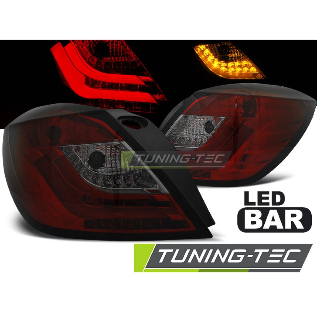 Zadní světla LED bar Opel Astra H GTC 04-09 3dv. červená/kouřová