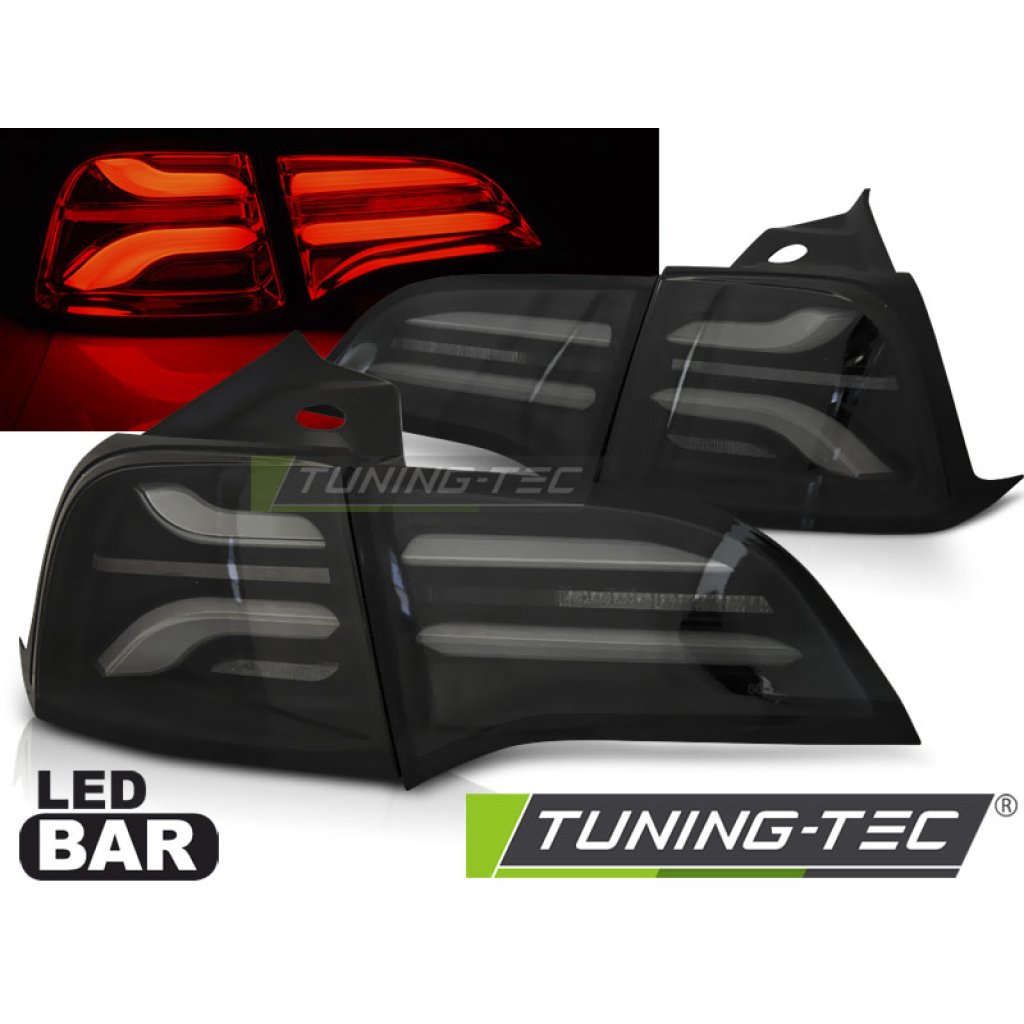 Zadní světla LED bar, s dynamickým blinkrem pro Tesla MODEL 3 17- černá/kouřová