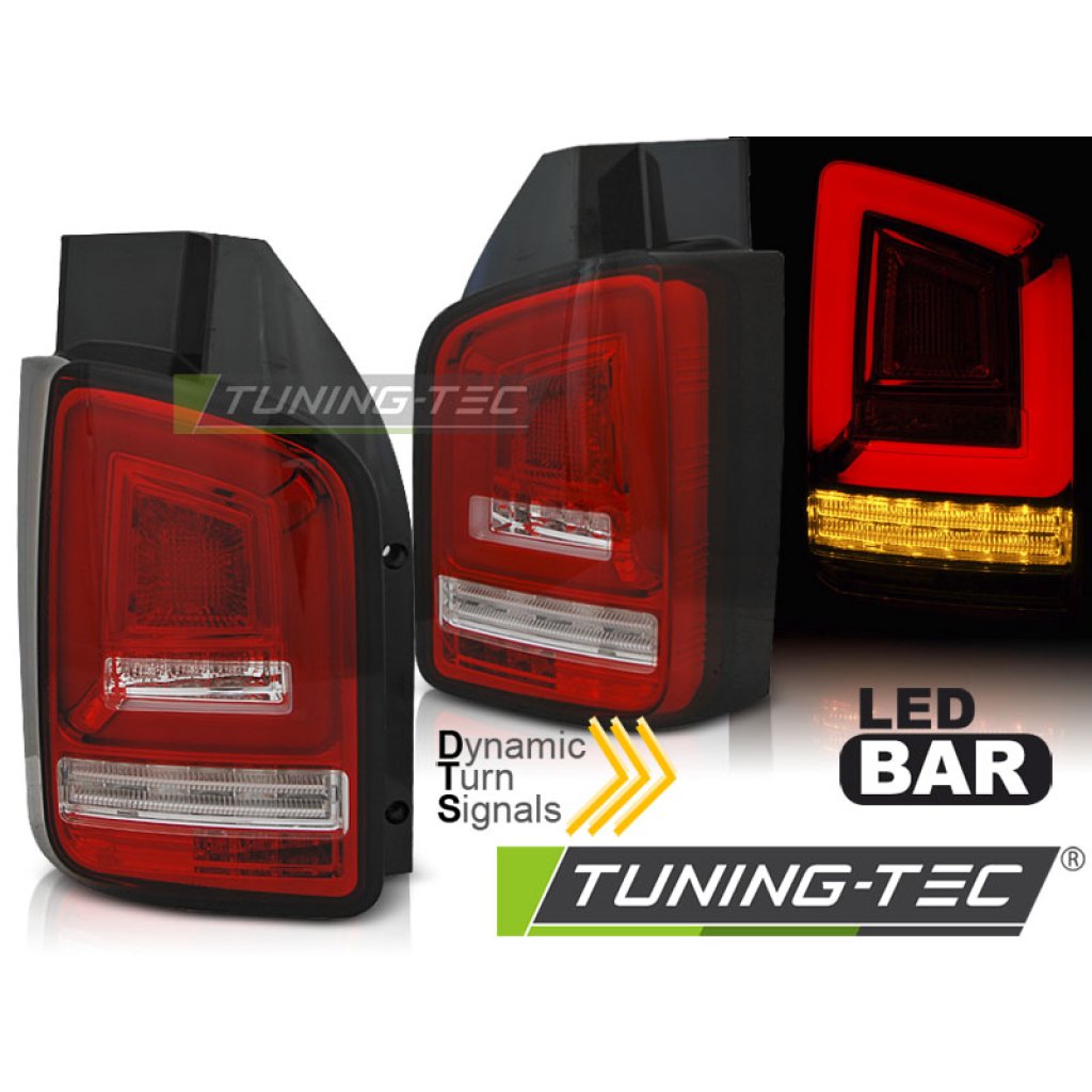 Zadní světla LED BAR s dynamickým blinkrem VW T6 15-19 červená (žárovky)