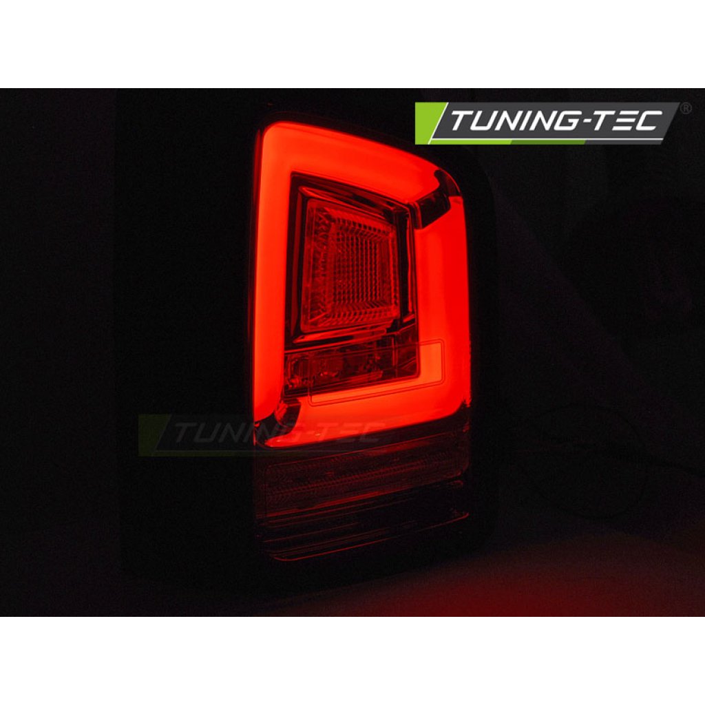 Zadní světla LED BAR s LED s SEQ blinkrem VW T5 10-15 červená/kouřová