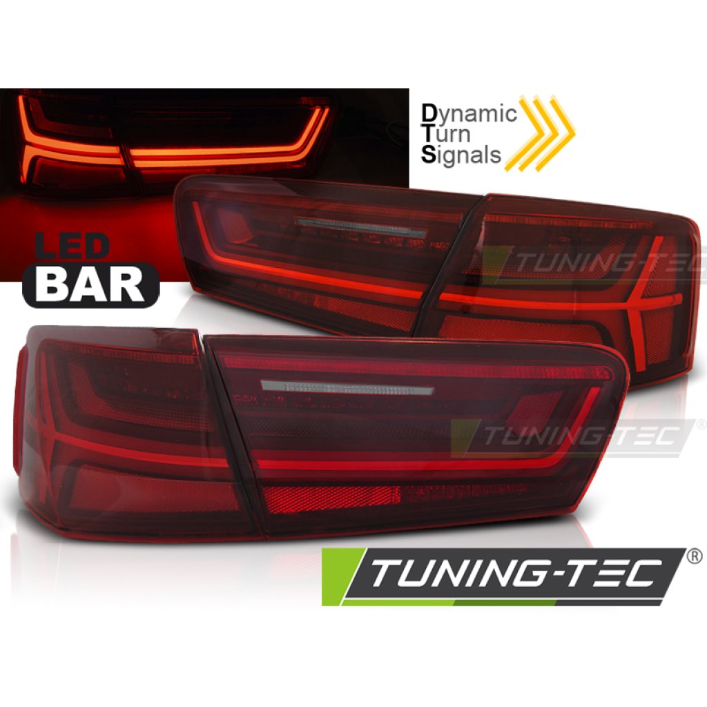 Zadní světla LED Bar SEQ dynamický blinkr, Audi A6 C7 11-14 sedan červená