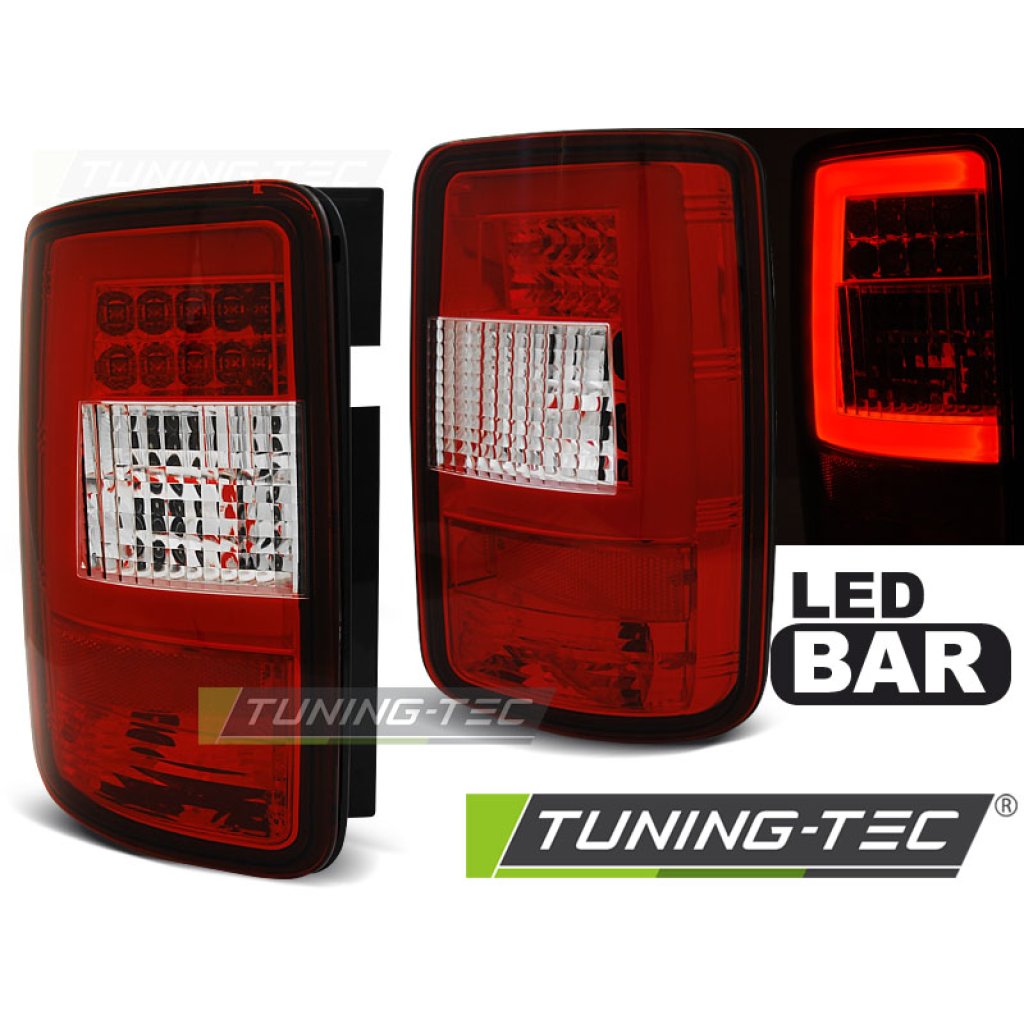 Zadní světla LED BAR VW Caddy 03-14 červená