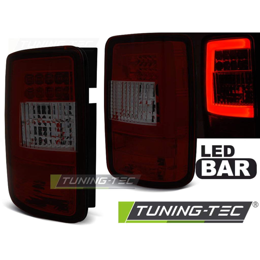 Zadní světla LED BAR VW Caddy 03-14 červená/kouřová