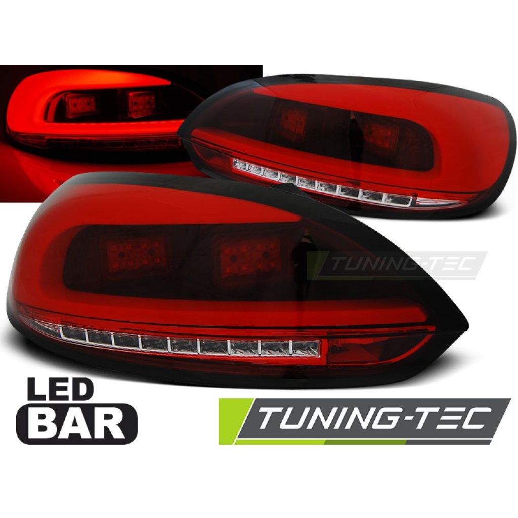 Zadní světla LED Bar VW Scirocco III 08- červená