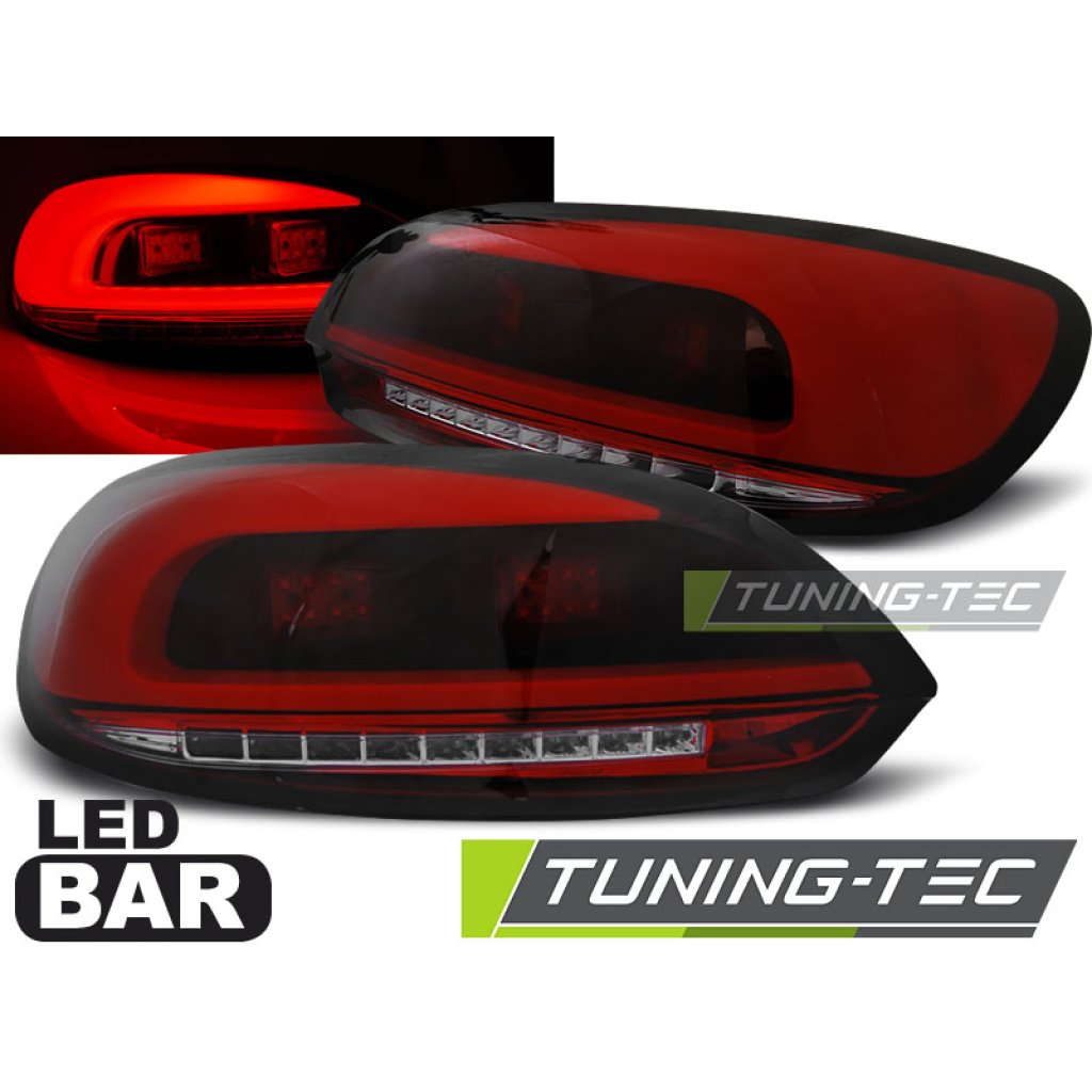 Zadní světla LED Bar VW Scirocco III 08- červená/kouřová