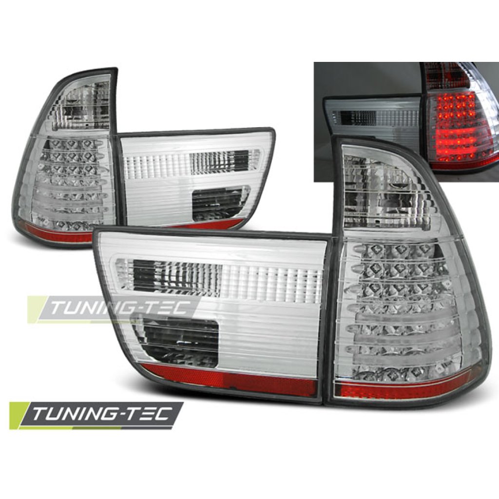 Zadní světla LED BMW E53 X5 chrom krystal