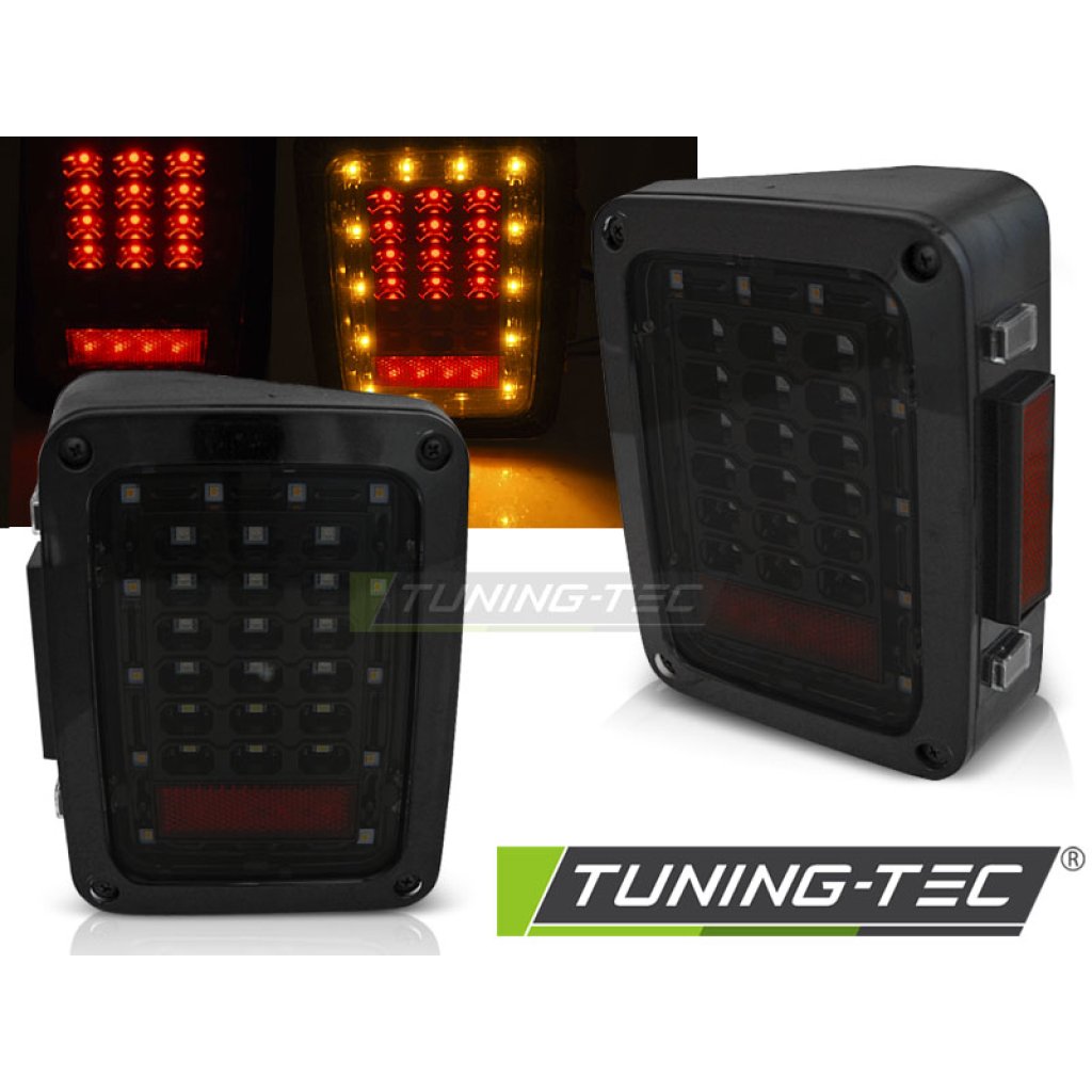 Zadní světla LED Jeep Wrangler JK 07-18 černá/kouřová
