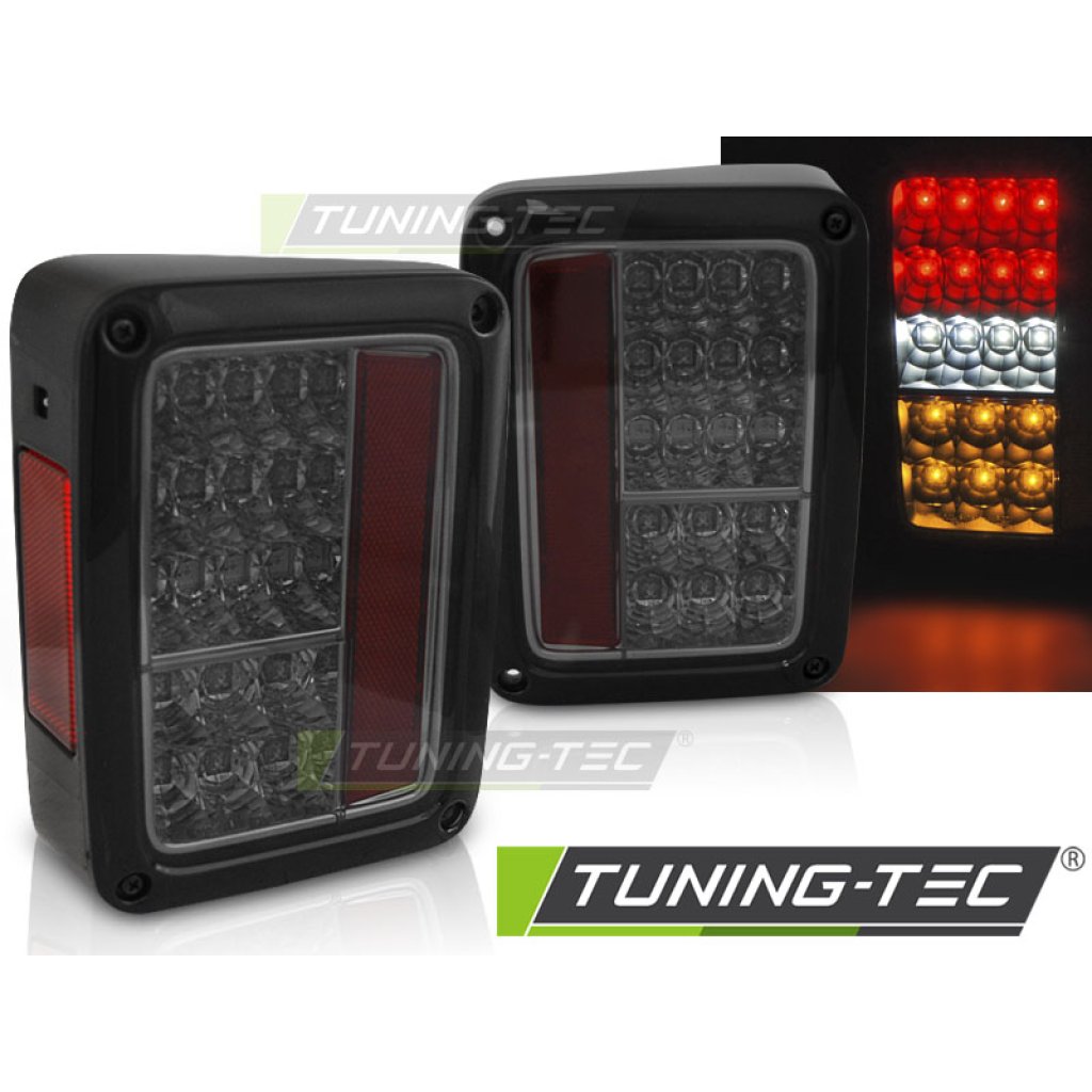 Zadní světla LED Jeep Wrangler JK 07-18 kouřová