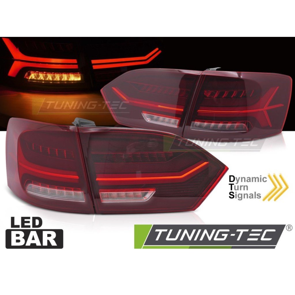 Zadní světla LED, LED dynamický blinkrem pro VW JETTA VI 2011-2014 červená