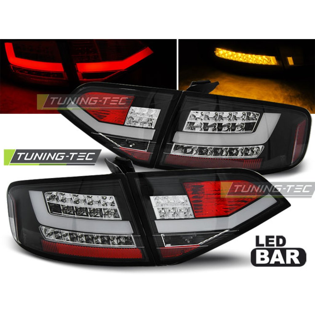 Zadní světla LED Lightbar AUDI A4 B8 08-11 černá