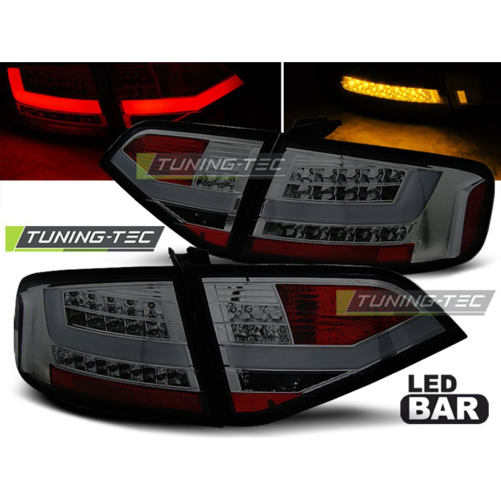 Zadní světla LED Lightbar AUDI A4 B8 08-11 kouřová