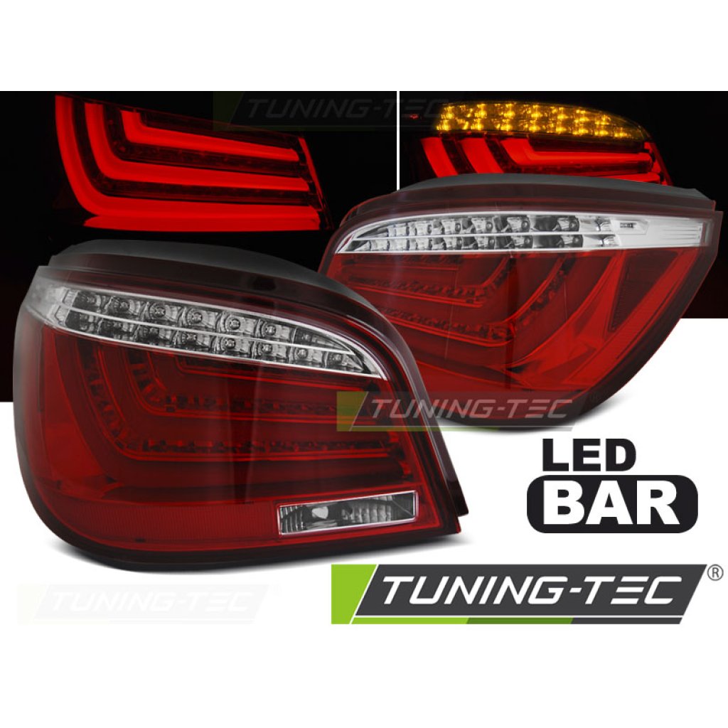Zadní světla LED LightBar BMW E60 sedan 03-07 červená