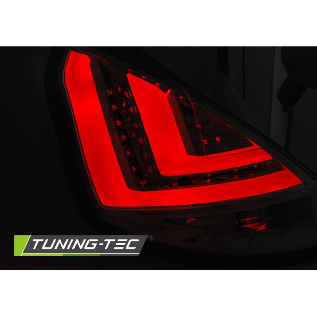 Zadní světla LED Lightbar Ford Fiesta MK7 08- červená/chrom