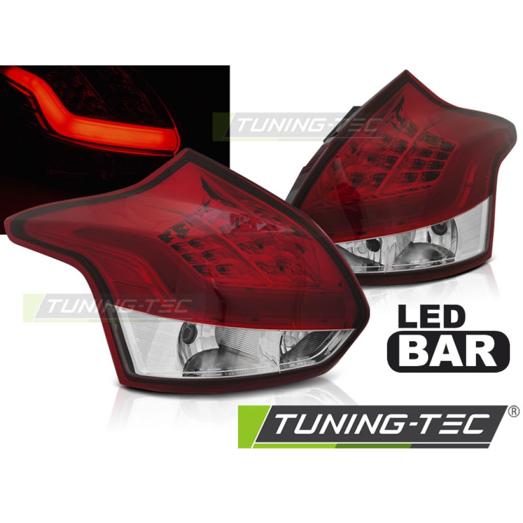 Zadní světla LED LIGHTBAR Ford Focus 3 11-14 červená