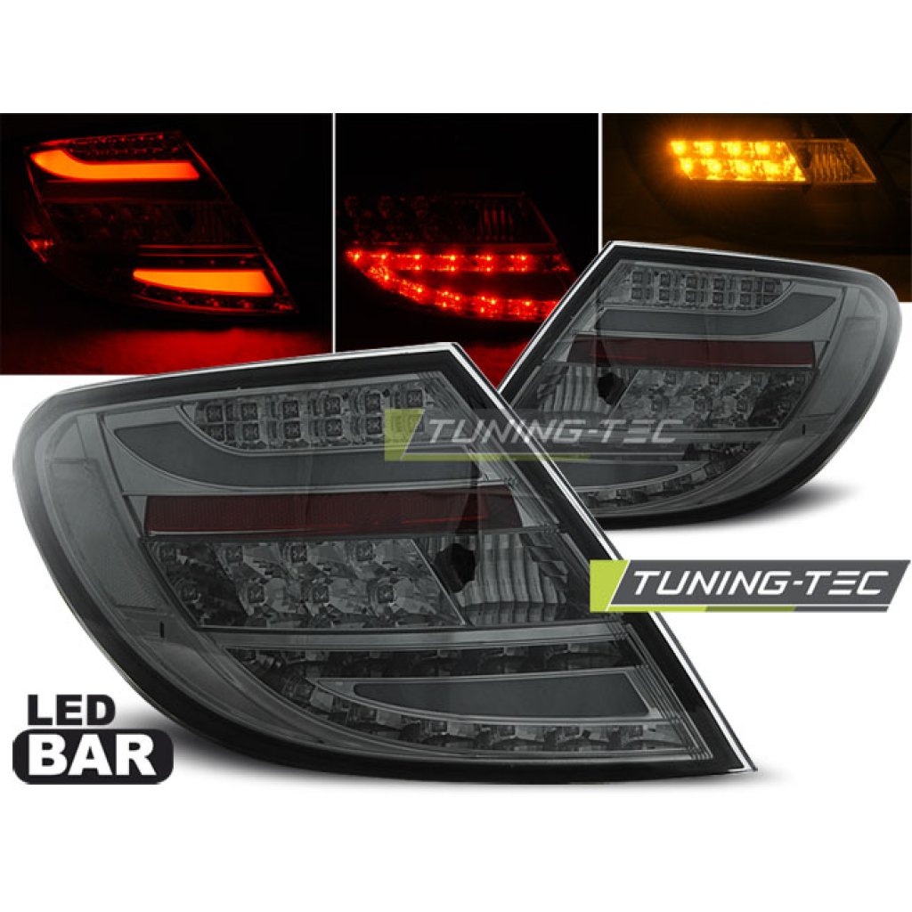 Zadní světla LED Lightbar Mercedes-Benz W204 07-11 chrom/kouřová