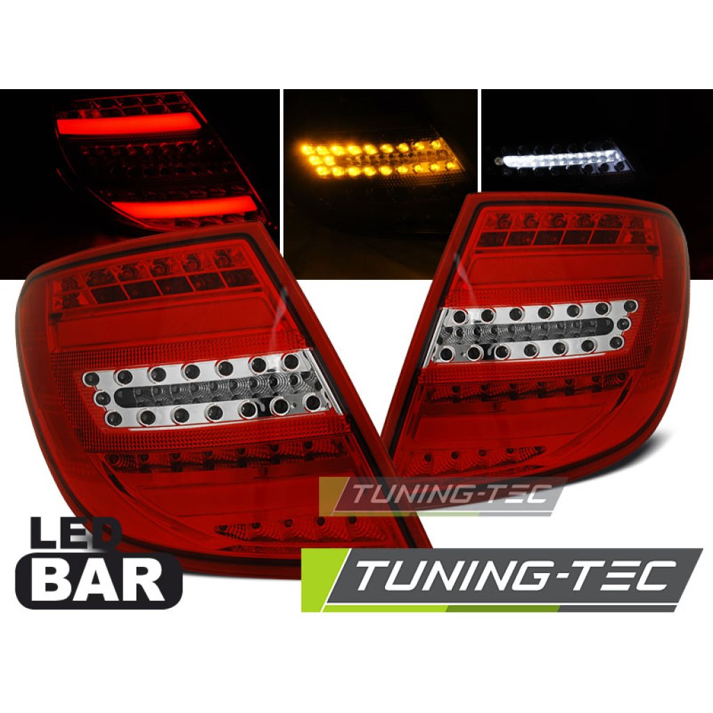 Zadní světla LED LightBar Mercedes-Benz W204 kombi 07-10 červená