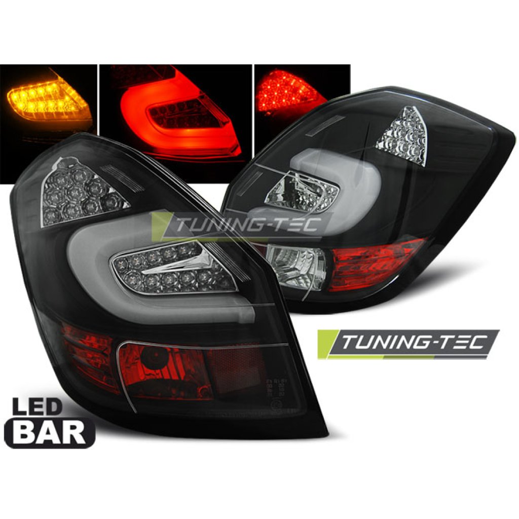 Zadní světla LED Lightbar Škoda Fabia II 07-14 černá