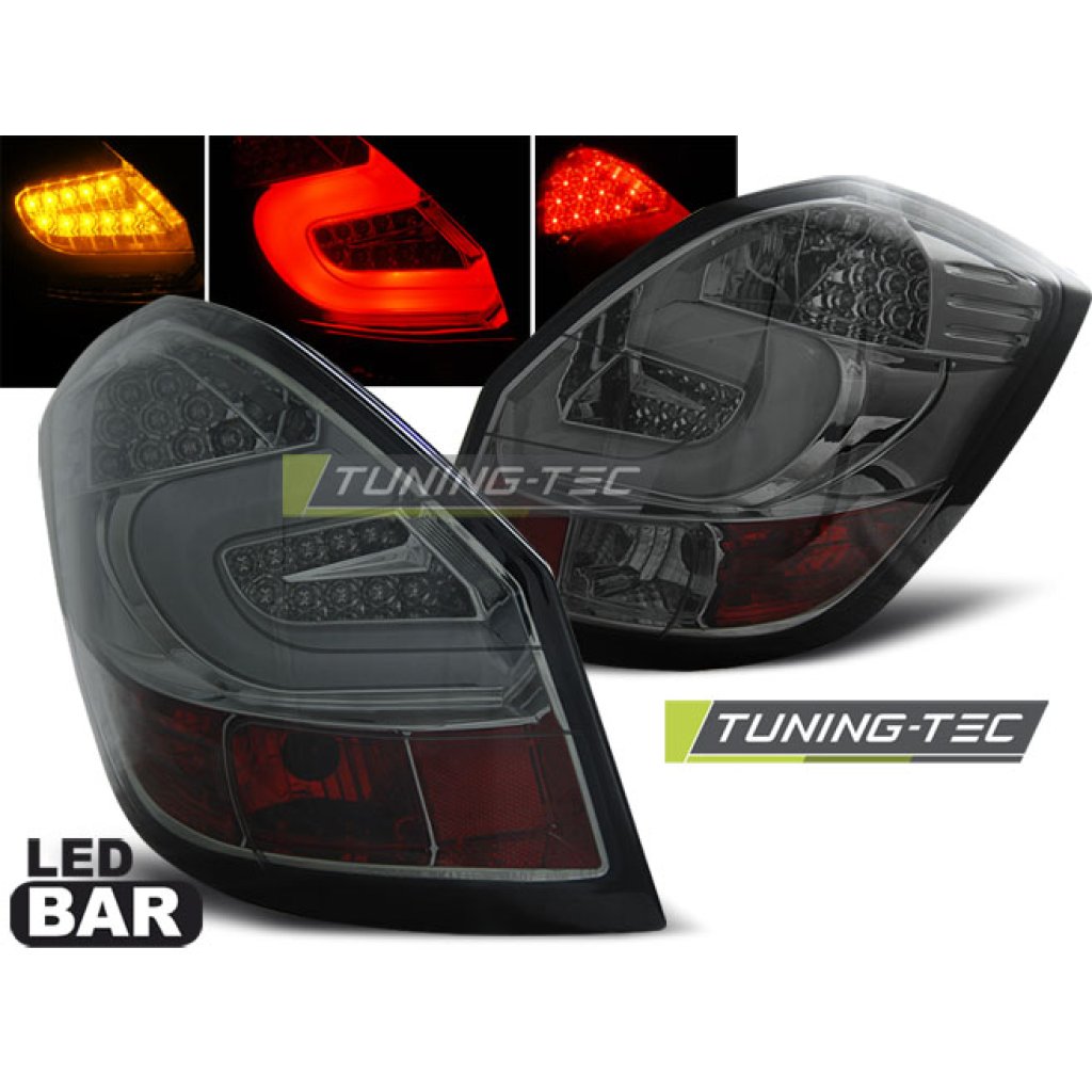 Zadní světla LED Lightbar Škoda Fabia II 07-14 kouřová