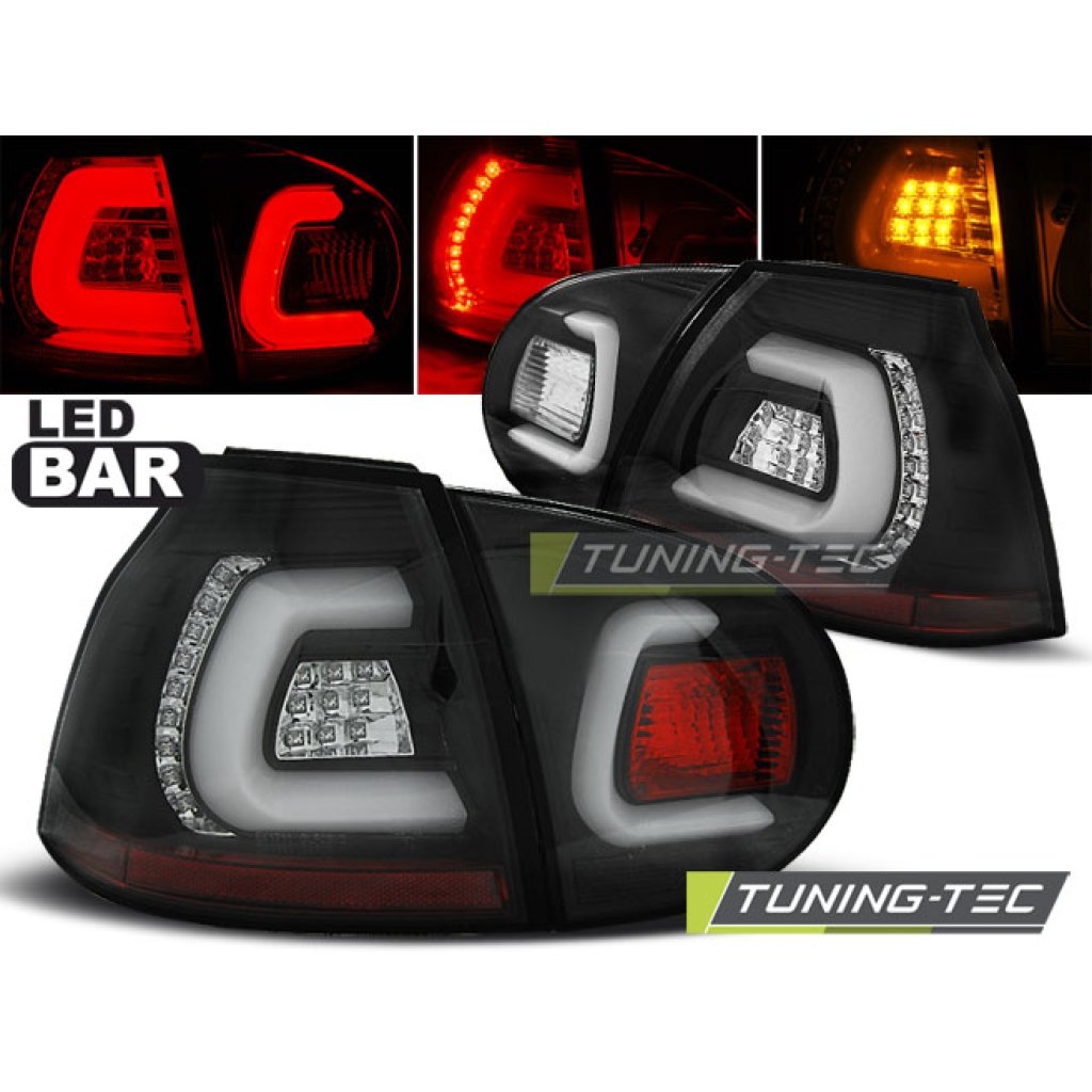 Zadní světla LED Lightbar VW Golf V/5 03-09 černá