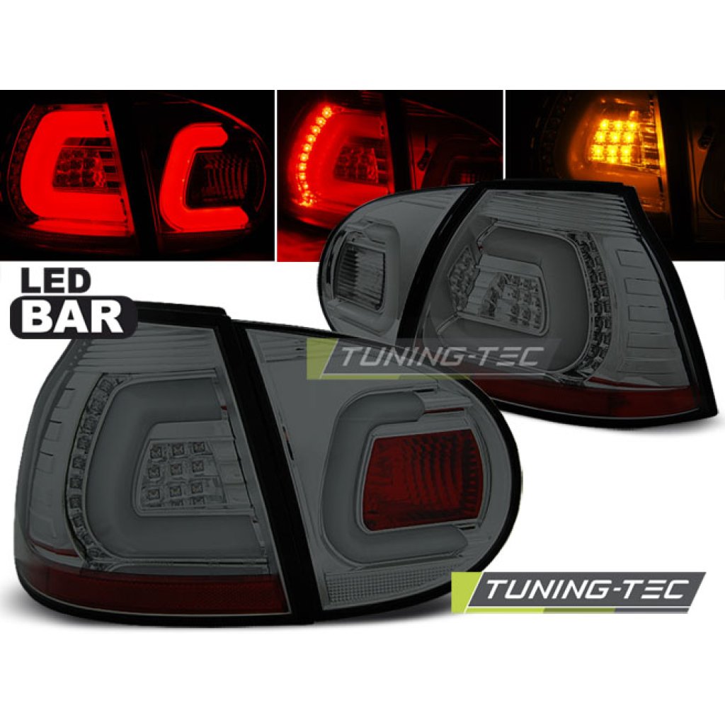 Zadní světla LED Lightbar VW Golf V/5 03-09 kouřová