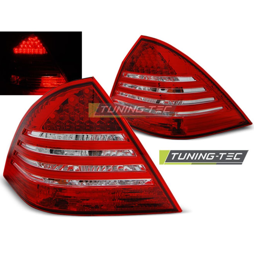Zadní světla LED Mercedes Benz W203 00-04 červená/chrom