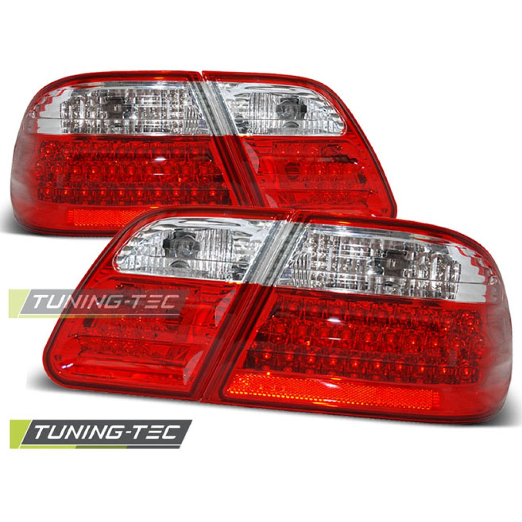 Zadní světla LED Mercedes Benz W210 95-02 červená/chrom