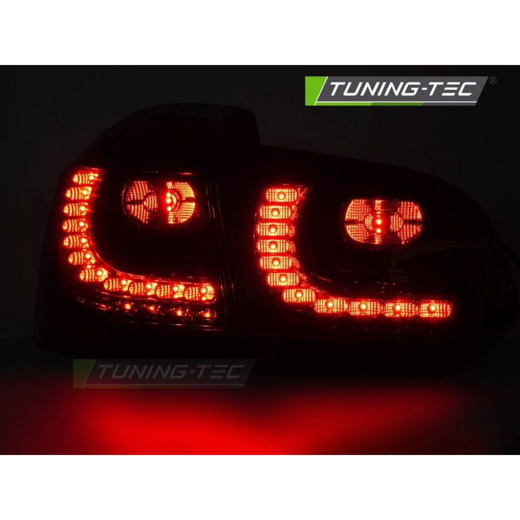 Zadní světla LED, s dynamickým blinkrem pro VW Golf VI / 6 červená/kouřová