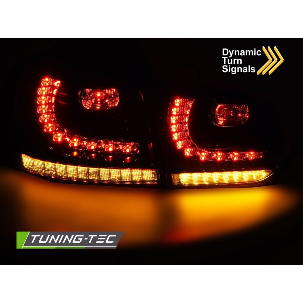 Zadní světla LED, s dynamickým blinkrem pro VW Golf VI / 6 červená/kouřová