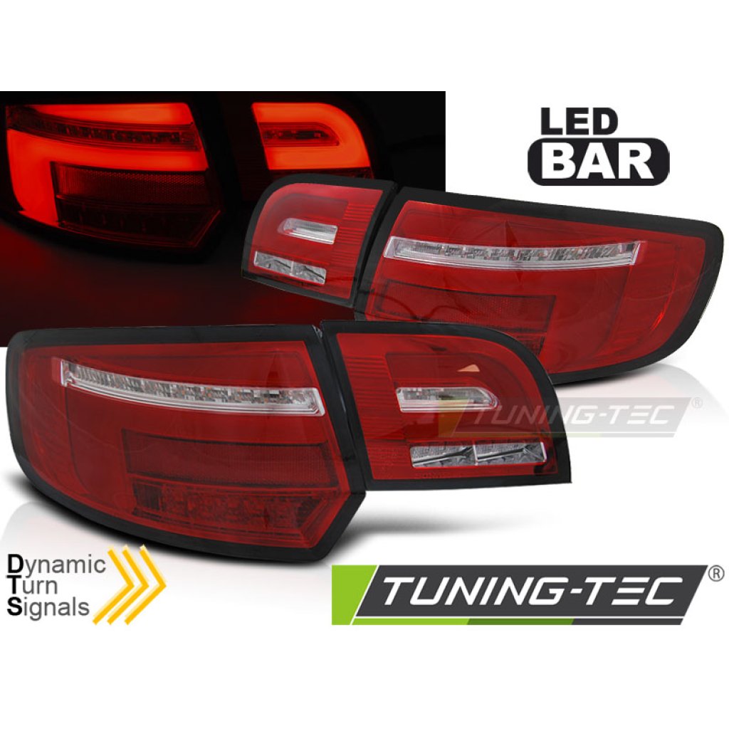 Zadní světla LED s LED dynamickým blinkrem pro AUDI A3 8P 5D 03-08 červená