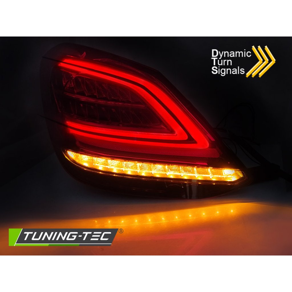 Zadní světla LED s LED dynamickým blinkrem pro Mercedes-Benz C W205 14-18 červená