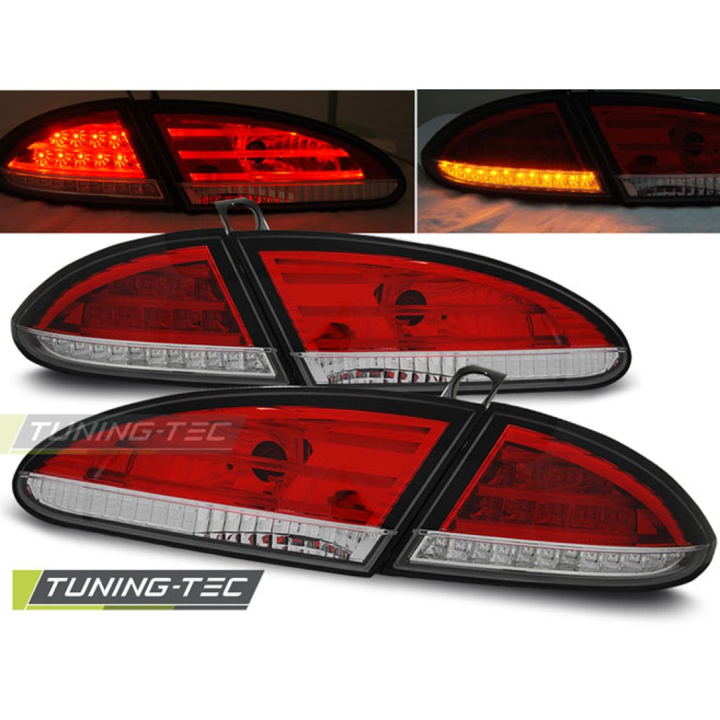 Zadní světla LED SEAT Leon 05-09 červená/chrom