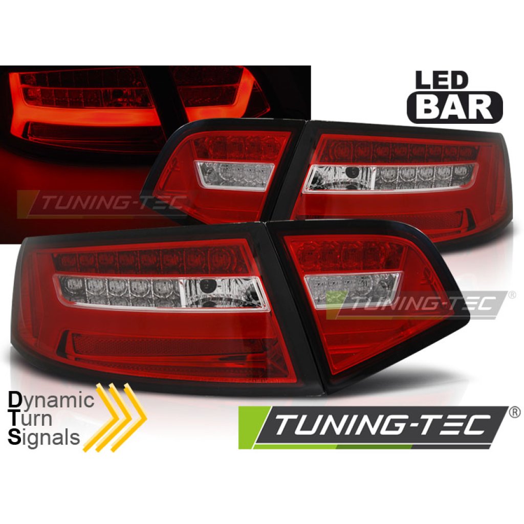 Zadní světla SEQ LED BAR AUDI A6 C6 sedan 08-11 červená