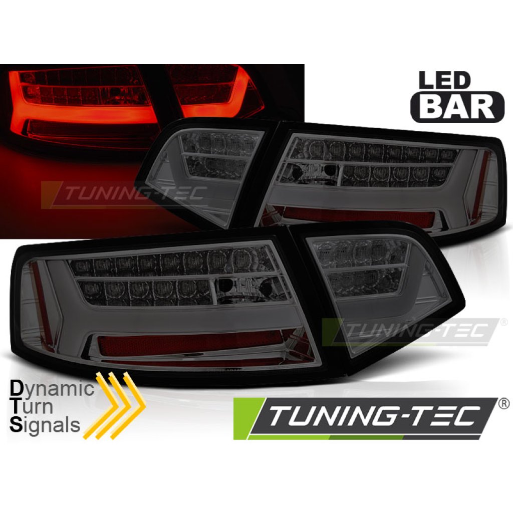 Zadní světla SEQ LED BAR AUDI A6 C6 sedan 08-11 chrom/kouřová