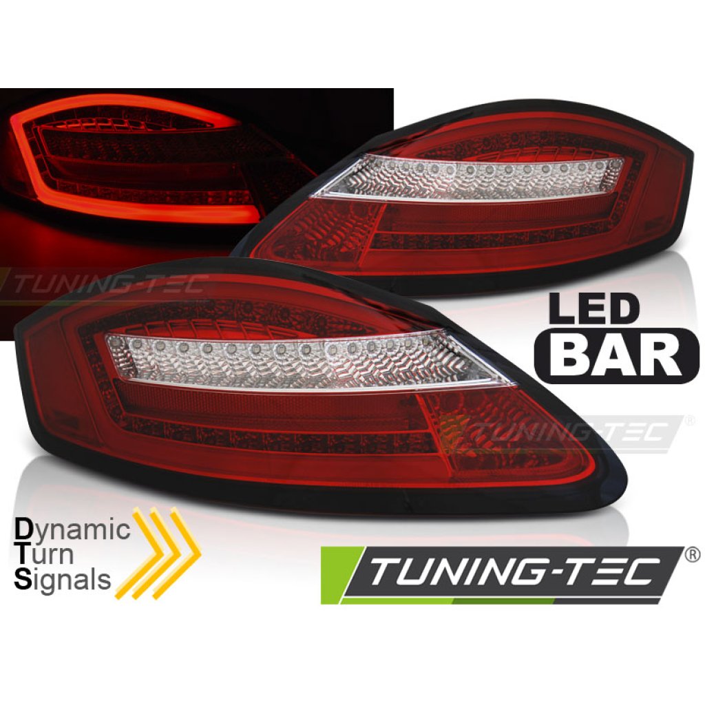 Zadní světla SEQ LED BAR Porsche Boxter 987 05-08 červená