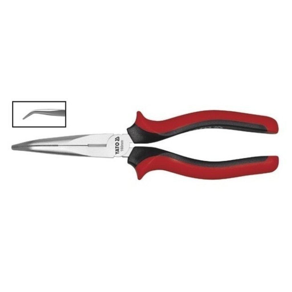 Zahnuté prodloužené půlkulaté kleště 200 mm, DIN 5745 - YT-2028