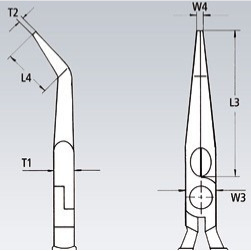 Zahnuté půlkulaté kleště 160 mm Knipex s dlouhými čelistmi - 3125160