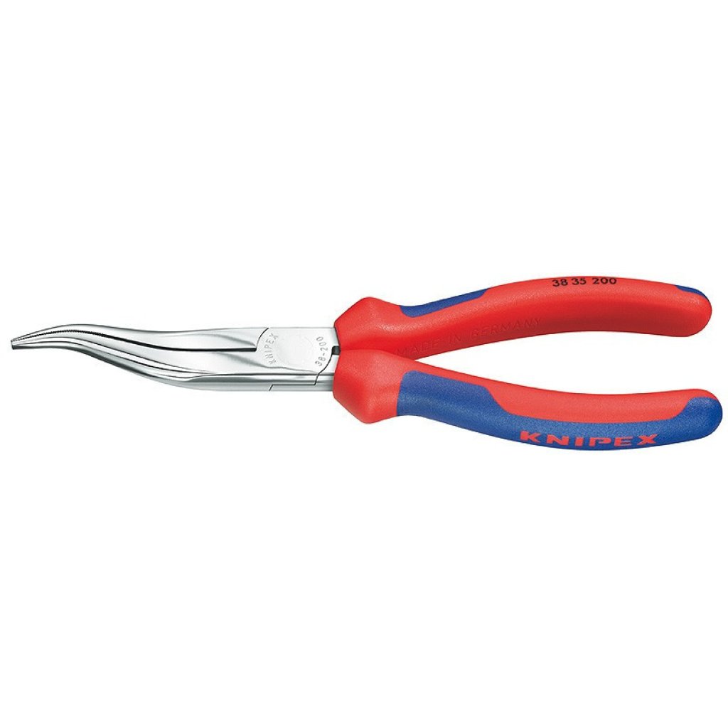 Zahnuté půlkulaté kleště 200 mm Knipex pro mechaniky chromované - 3835200