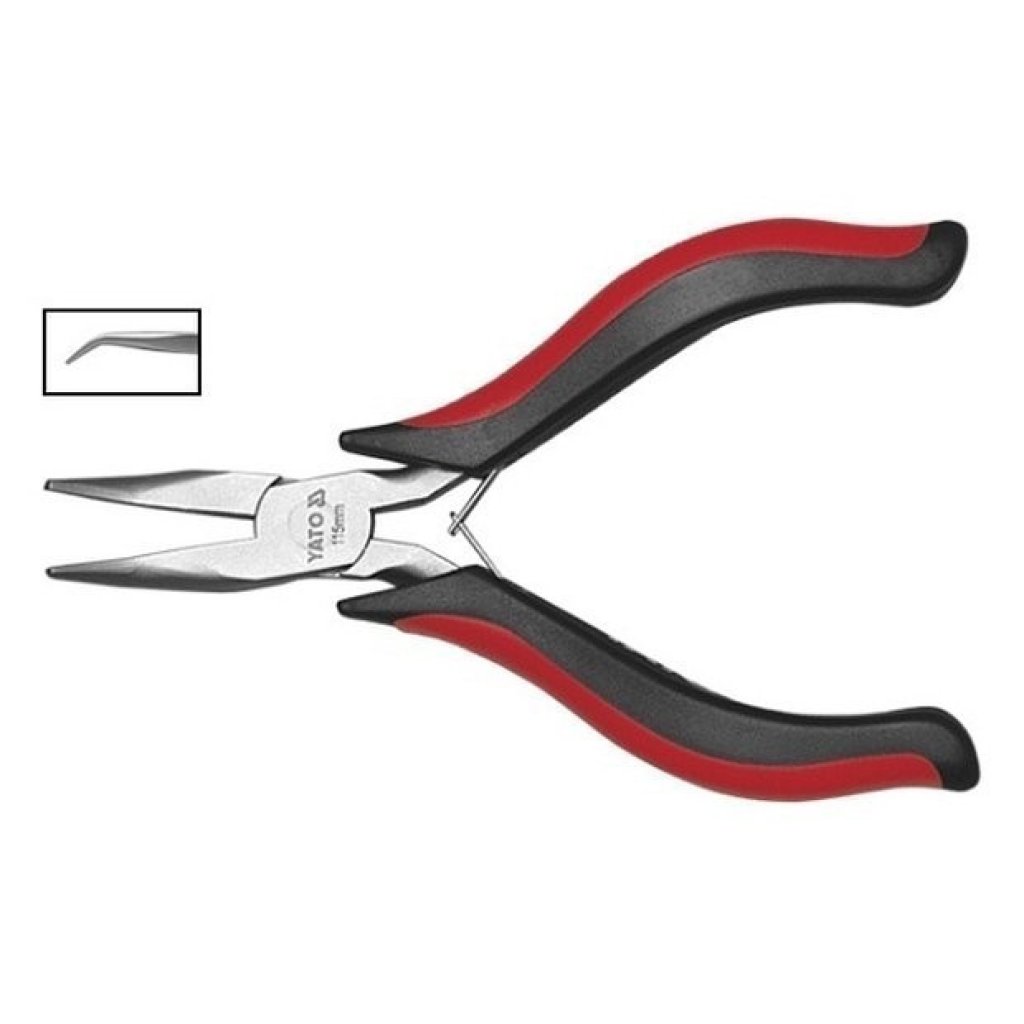 Zahnuté půlkulaté kleště mini - prodloužené 115 mm - YT-2084