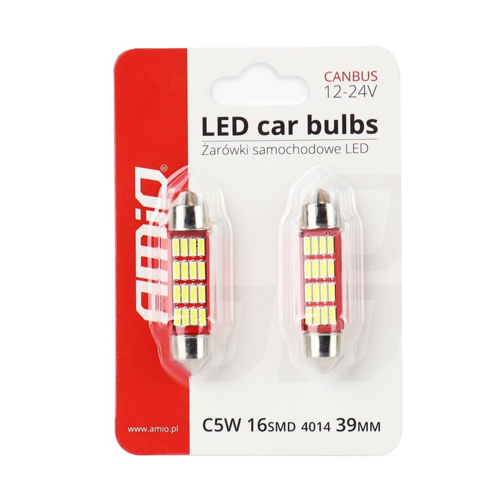 Žárovka 12/24V 16xSMD SUFIT bílá, CAN-BUS, délka 39mm, 01633