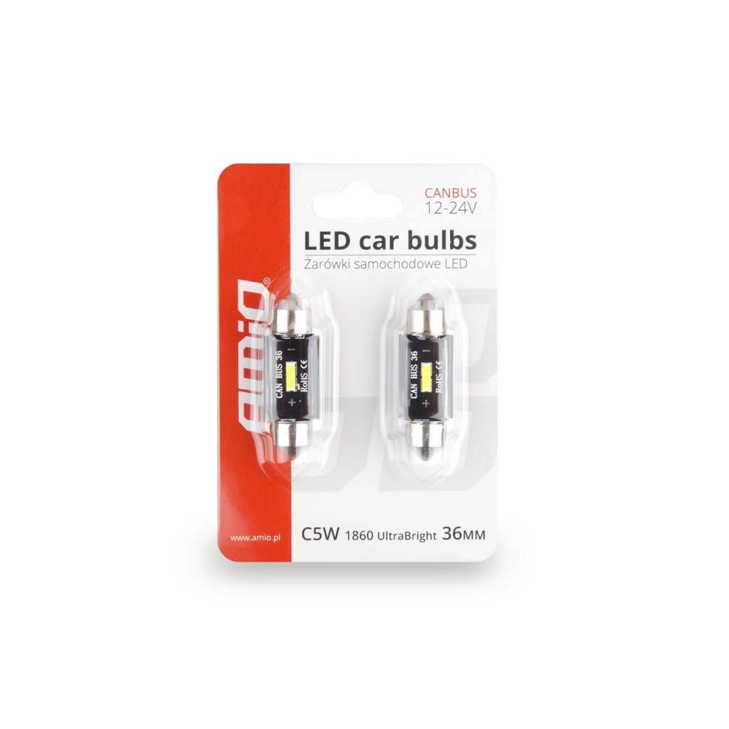 Žárovka 12/24V LED 1xSMD C5W SUFIT bílá, CAN-BUS, délka 36mm, 02442