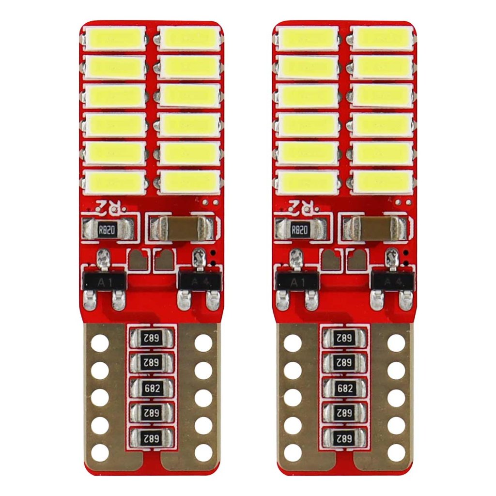 Žárovka 12/24V LED 24xSMD T10 (W5W) bílá, CAN-BUS, 01287