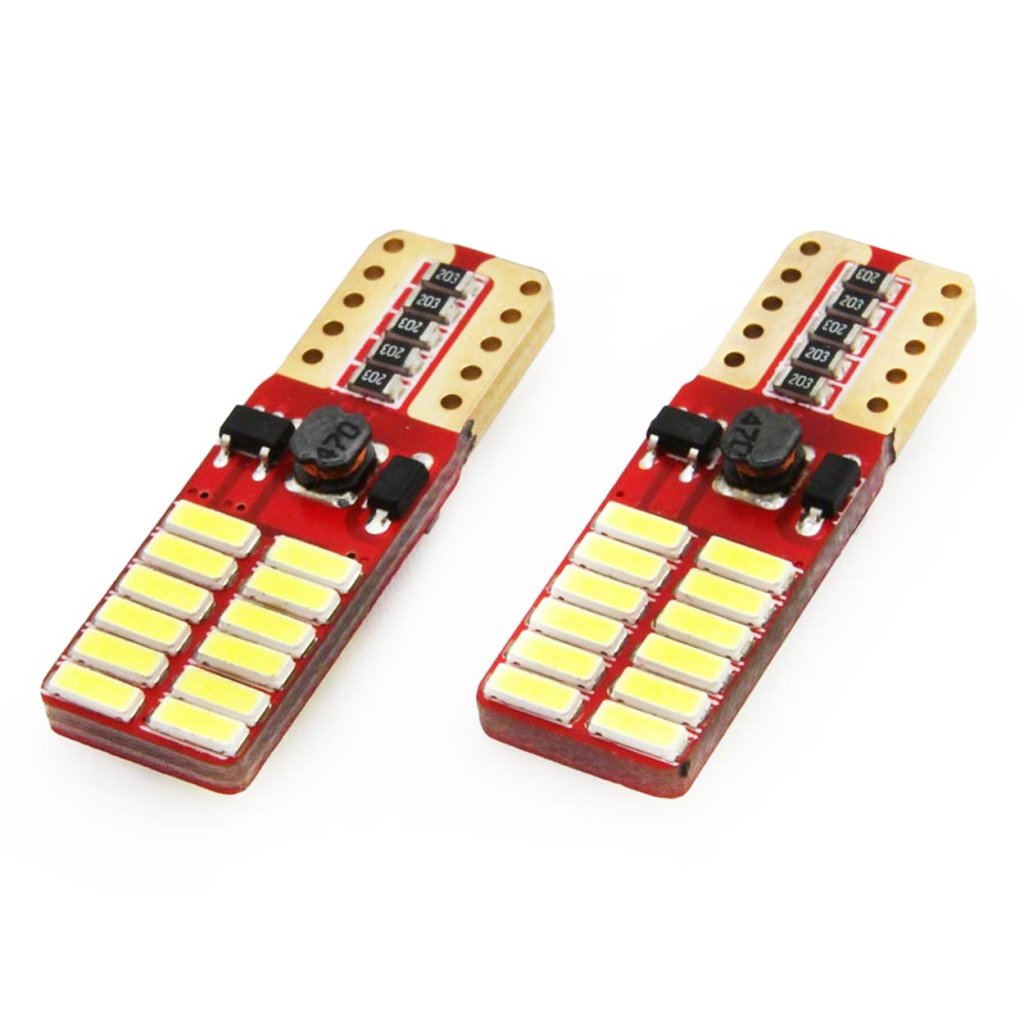 Žárovka 12/24V LED 24xSMD T10 (W5W) bílá, CAN-BUS, 01287