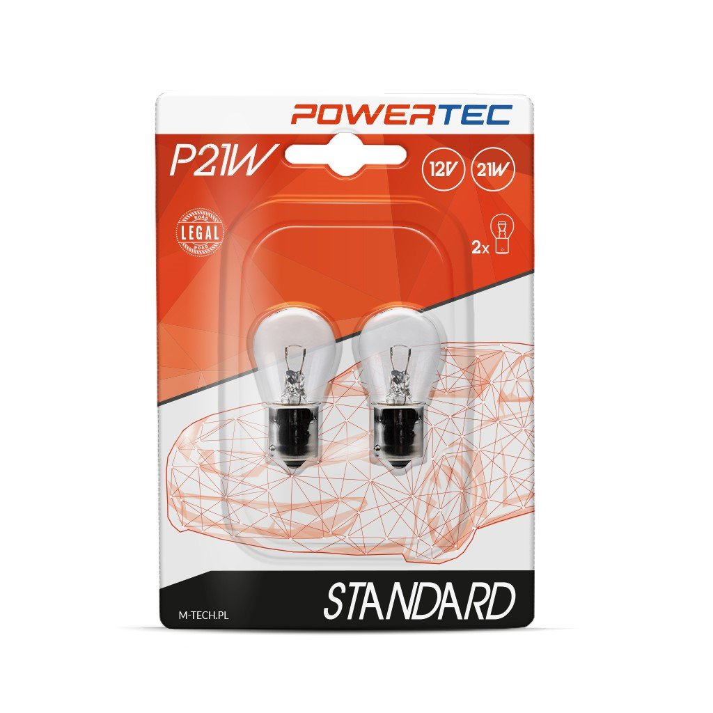 Žárovka 12V 21W BA15s souměrná, PTZ14-02B, baleno na blistru