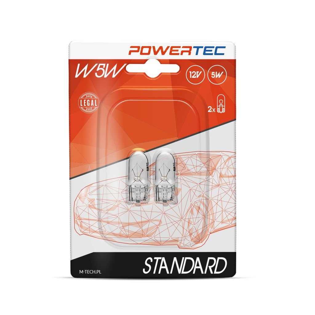 Žárovka 12V/5W celosklo T10 - W5W, PTZ12-02B, baleno na blistru