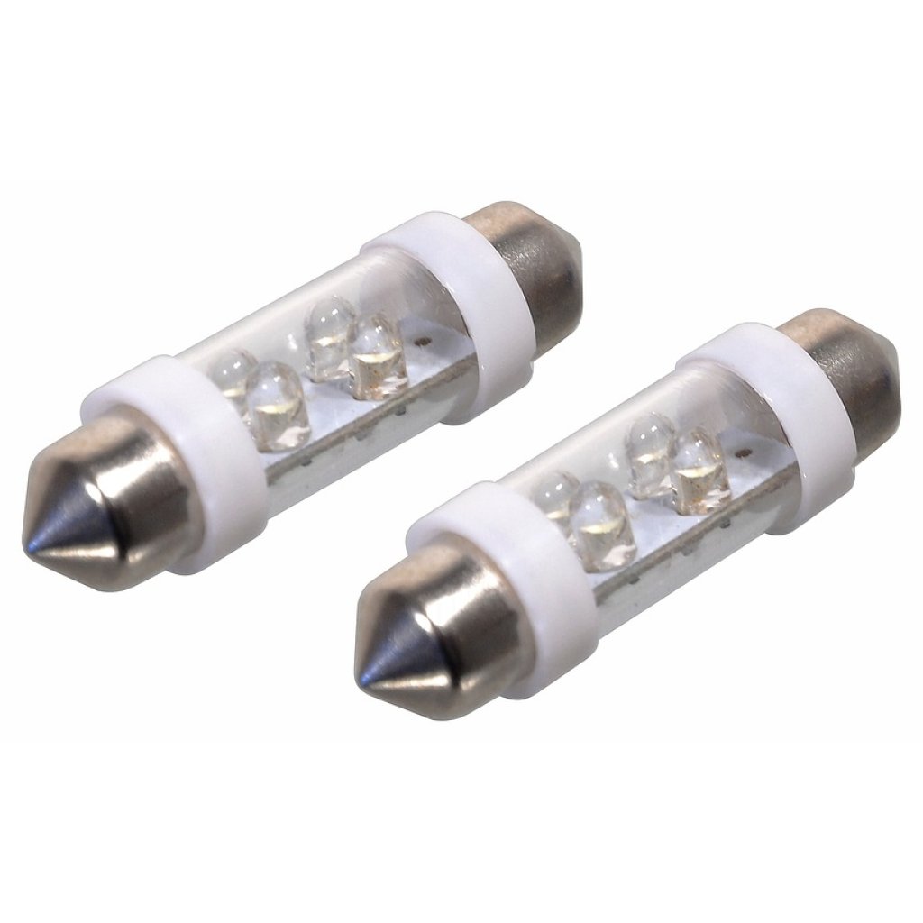 Žárovka 4LED 12V sufit SV8.5 38mm bílá, 33725